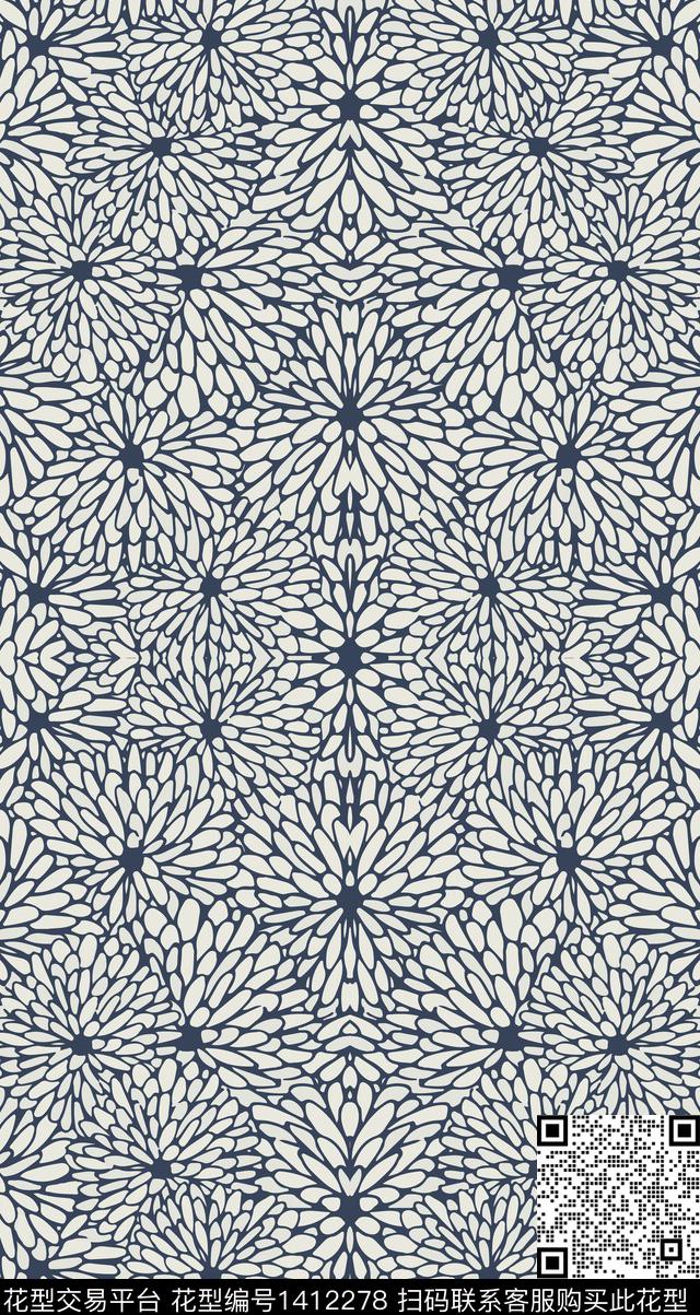 民族花卉传统印花华亿平台下载（图片编号: 1412278） - 瓦栏（Walan）