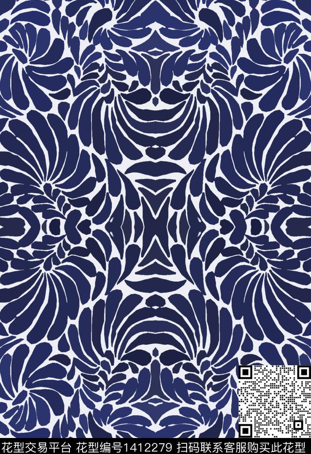 民族花卉传统印花华亿平台下载（图片编号: 1412279） - 瓦栏（Walan）