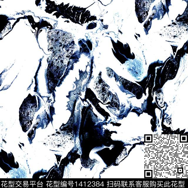 大牌风抽象手绘肌理纹数码印花华亿平台下载（图片编号: 1412384） - 瓦栏（Walan）