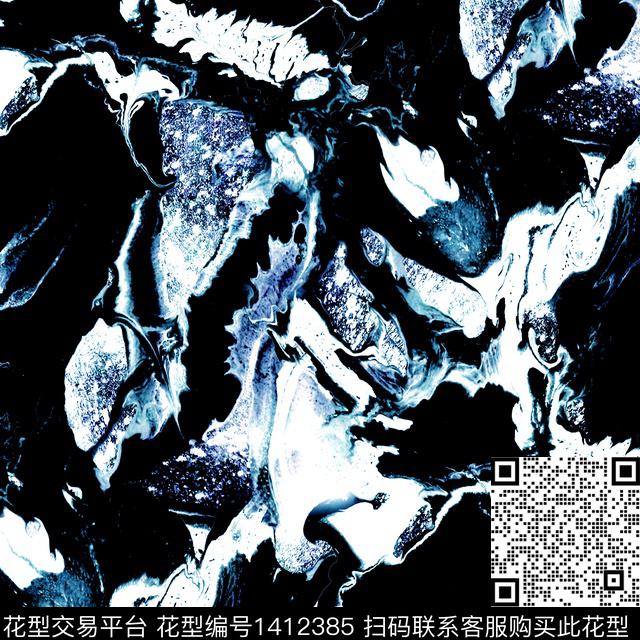 大牌风抽象手绘肌理纹数码印花华亿平台下载（图片编号: 1412385） - 瓦栏（Walan）