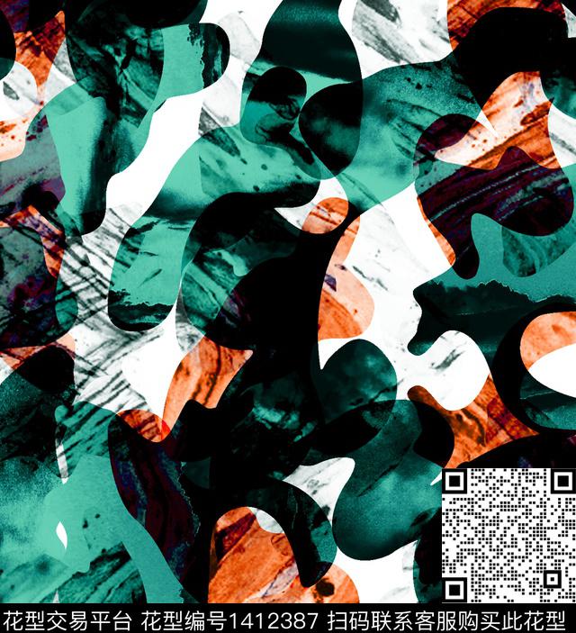 大牌风蜻蜓变色龙数码印花华亿平台下载（图片编号: 1412387） - 瓦栏（Walan）