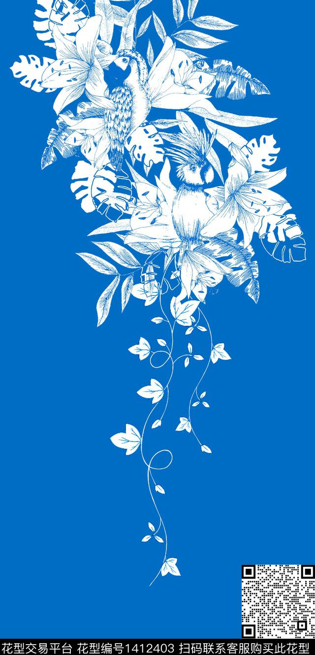 ALEXANDERMcQueen大牌风玫瑰花数码印花华亿平台下载（图片编号: 1412403） - 瓦栏（Walan）