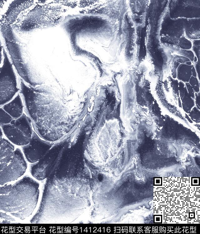 大牌风抽象手绘肌理纹数码印花华亿平台下载（图片编号: 1412416） - 瓦栏（Walan）