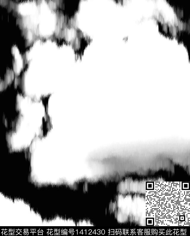 大牌风抽象手绘肌理纹数码印花华亿平台下载（图片编号: 1412430） - 瓦栏（Walan）