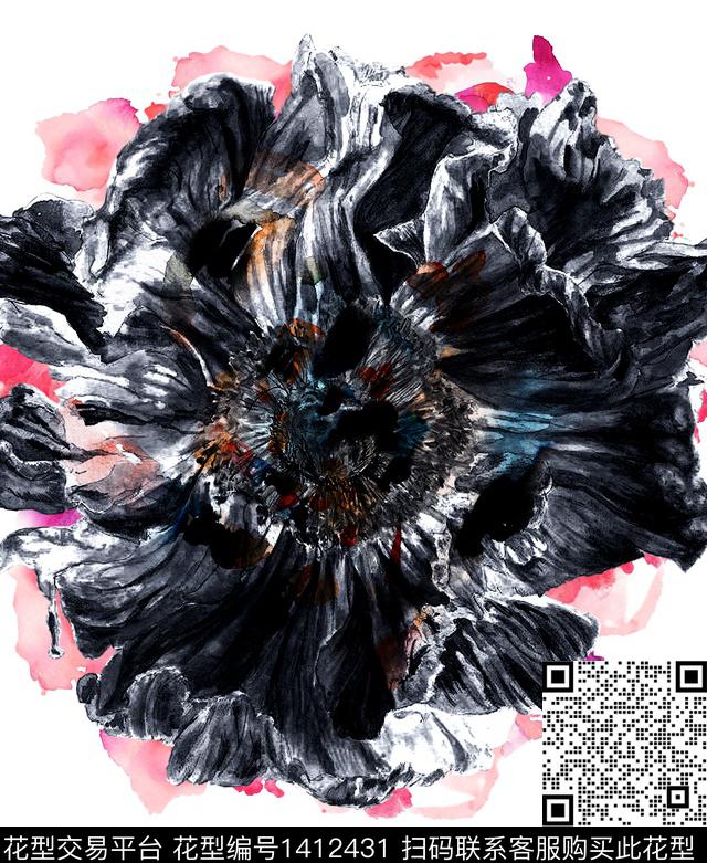 ALEXANDERMcQueen大牌风玫瑰花数码印花华亿平台下载（图片编号: 1412431） - 瓦栏（Walan）