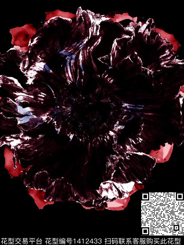 ALEXANDERMcQueen大牌风玫瑰花数码印花华亿平台下载（图片编号: 1412433） - 瓦栏（Walan）