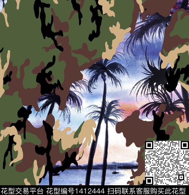 扎染华亿平台大牌风MONCLER数码印花华亿平台下载（图片编号: 1412444） - 瓦栏（Walan）