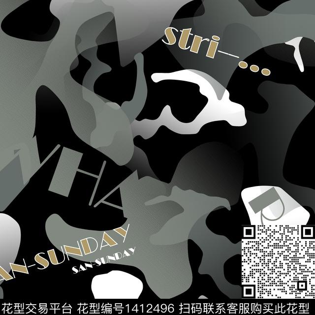 纸印花几何男装满版花传统印花华亿平台下载（图片编号: 1412496） - 瓦栏（Walan）