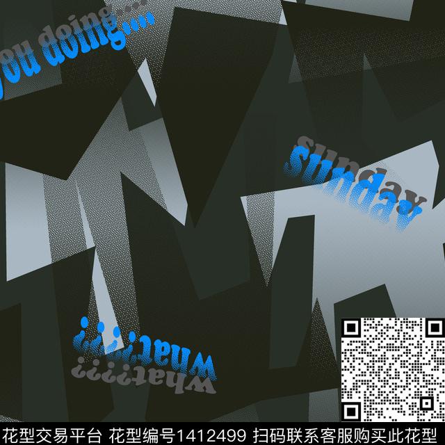 纸印花几何男装满版花传统印花华亿平台下载（图片编号: 1412499） - 瓦栏（Walan）