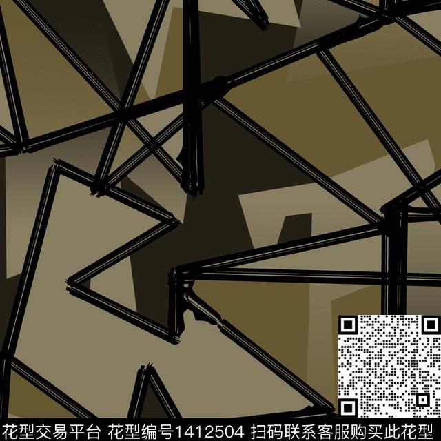 纸印花几何男装满版花传统印花华亿平台下载（图片编号: 1412504） - 瓦栏（Walan）