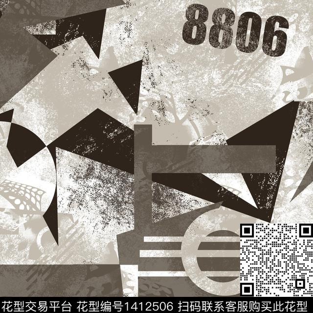 纸印花几何男装满版花传统印花华亿平台下载（图片编号: 1412506） - 瓦栏（Walan）