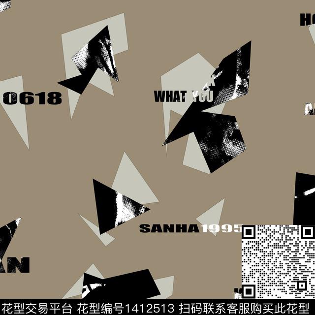 纸印花几何男装满版花传统印花华亿平台下载（图片编号: 1412513） - 瓦栏（Walan）