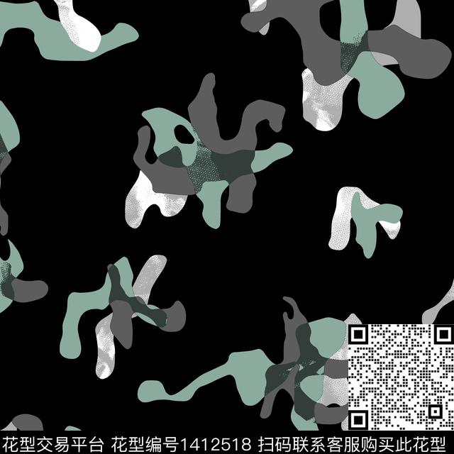 纸印花几何男装满版花传统印花华亿平台下载（图片编号: 1412518） - 瓦栏（Walan）