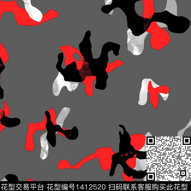 纸印花几何男装满版花传统印花华亿平台下载（图片编号: 1412520） - 瓦栏（Walan）