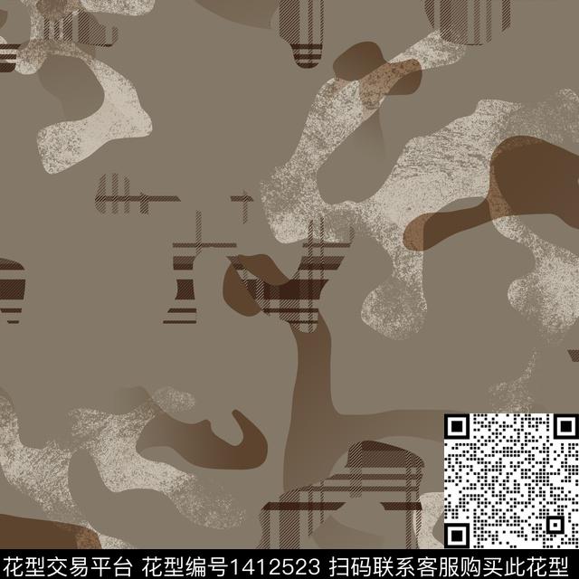 纸印花几何男装满版花传统印花华亿平台下载（图片编号: 1412523） - 瓦栏（Walan）