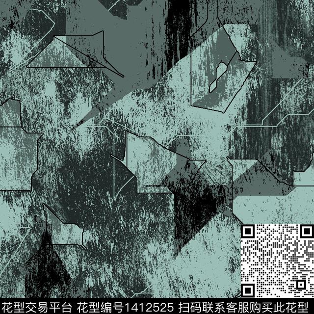 纸印花几何男装满版花传统印花华亿平台下载（图片编号: 1412525） - 瓦栏（Walan）