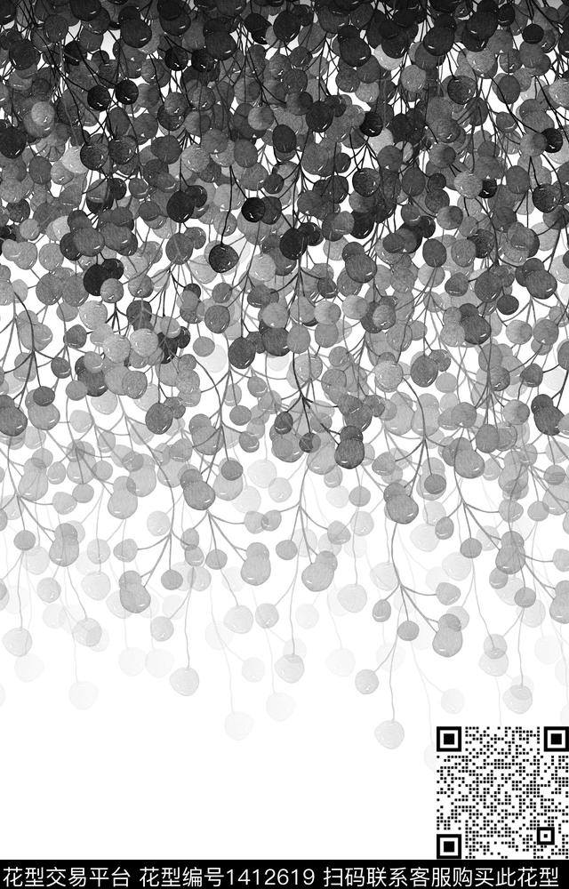 定位花渐变女装数码印花华亿平台下载（图片编号: 1412619） - 瓦栏（Walan）