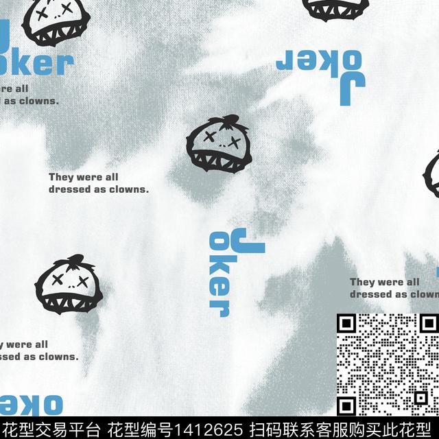 字母男装卡通传统印花华亿平台下载（图片编号: 1412625） - 瓦栏（Walan）