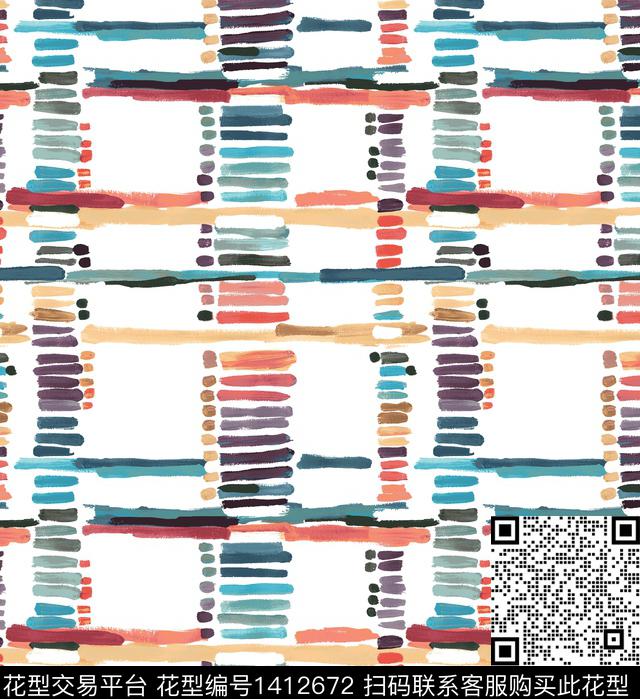 几何简约大牌风传统印花华亿平台下载（图片编号: 1412672） - 瓦栏（Walan）