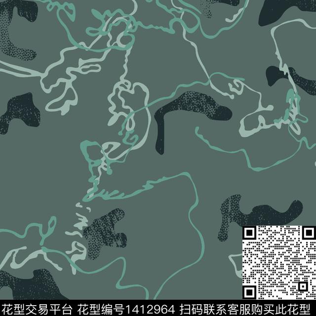 纸印花几何男装满版花传统印花华亿平台下载（图片编号: 1412964） - 瓦栏（Walan）