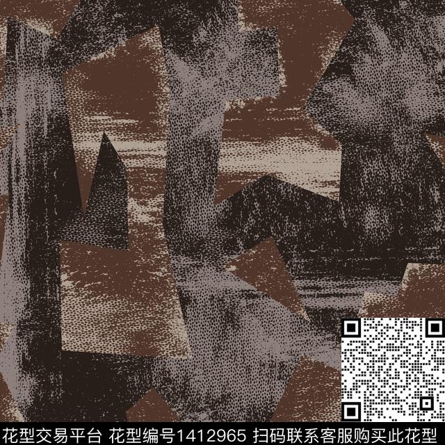 纸印花几何男装满版花传统印花华亿平台下载（图片编号: 1412965） - 瓦栏（Walan）