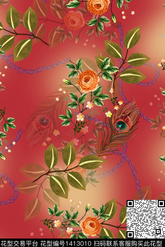 连衣裙香云纱中国风传统印花华亿平台下载（图片编号: 1413010） - 瓦栏（Walan）