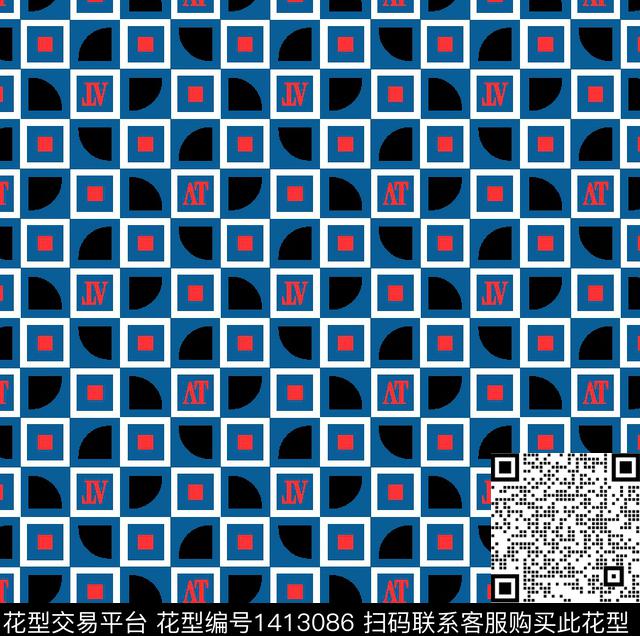 时尚格子小碎花传统印花华亿平台下载（图片编号: 1413086） - 瓦栏（Walan）