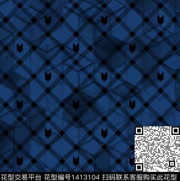 几何商务小碎花数码印花华亿平台下载（图片编号: 1413104） - 瓦栏（Walan）