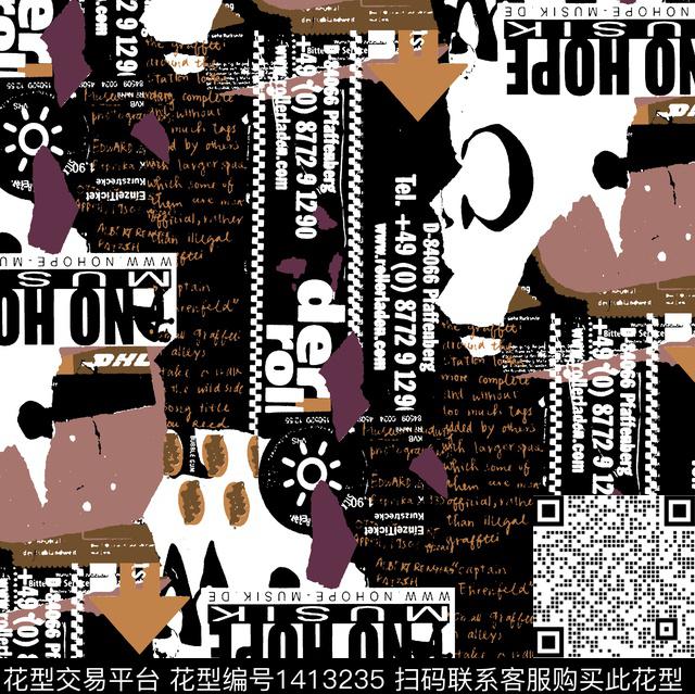 字母拉链2021秋冬传统印花华亿平台下载（图片编号: 1413235） - 瓦栏（Walan）