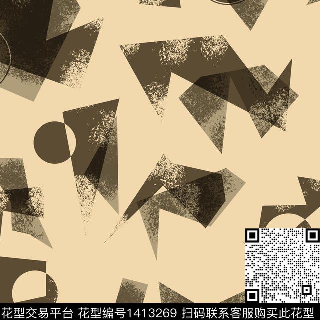 纸印花几何男装满版花传统印花华亿平台下载（图片编号: 1413269） - 瓦栏（Walan）