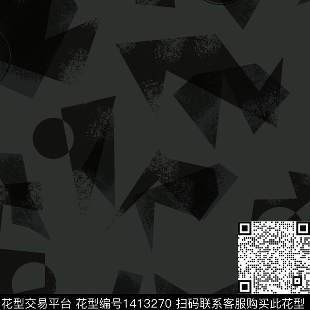 纸印花几何男装满版花传统印花华亿平台下载（图片编号: 1413270） - 瓦栏（Walan）