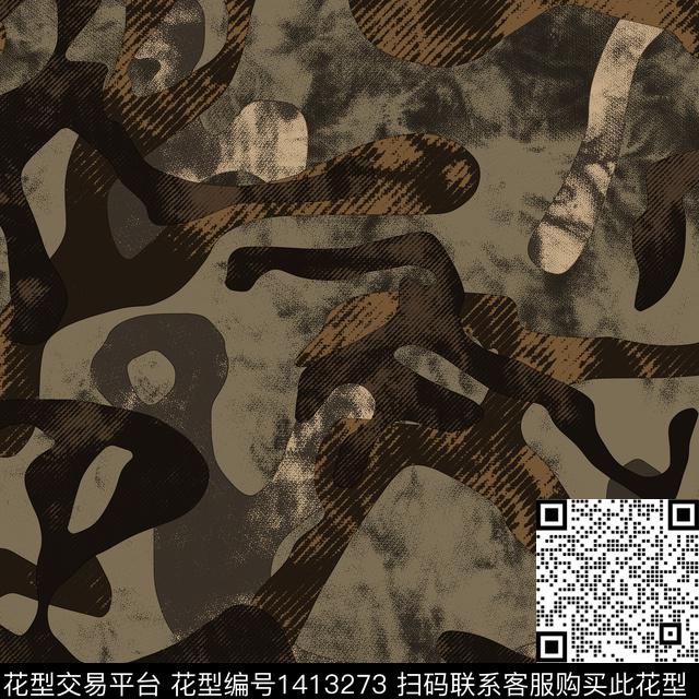 纸印花几何男装满版花传统印花华亿平台下载（图片编号: 1413273） - 瓦栏（Walan）