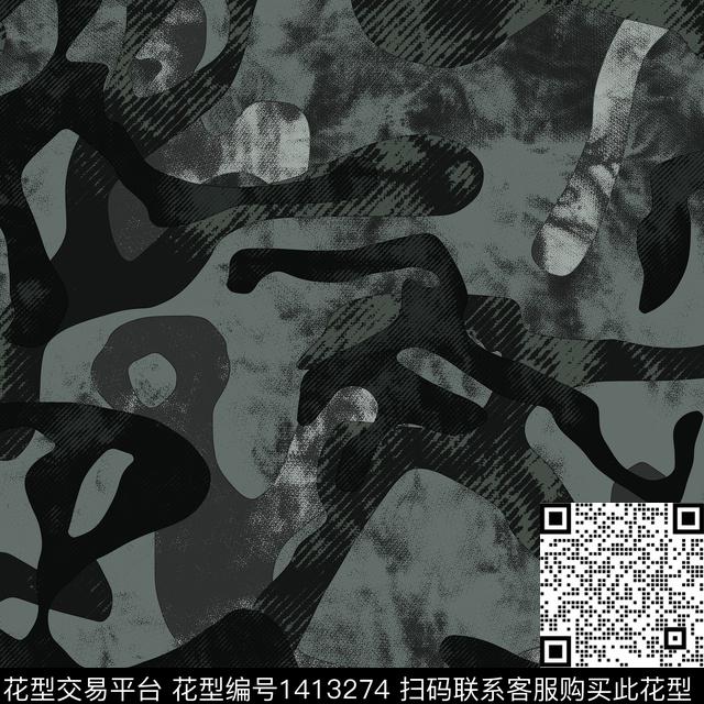 纸印花几何男装满版花传统印花华亿平台下载（图片编号: 1413274） - 瓦栏（Walan）