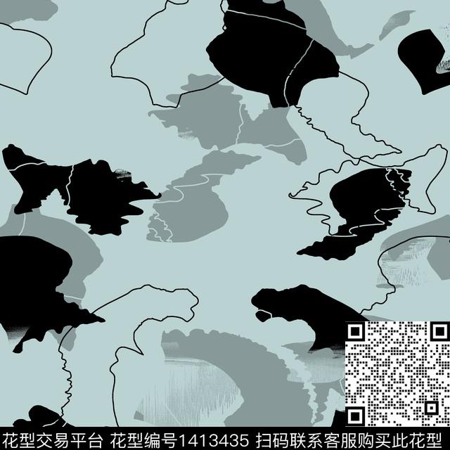 纸印花几何男装满版花传统印花华亿平台下载（图片编号: 1413435） - 瓦栏（Walan）