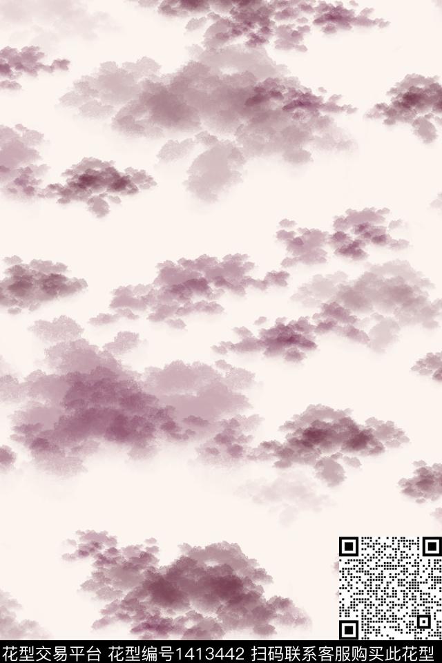 纹理抽象手绘数码印花华亿平台下载（图片编号: 1413442） - 瓦栏（Walan）