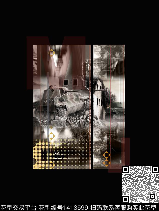 胸前独幅建筑照片数码印花华亿平台下载（图片编号: 1413599） - 瓦栏（Walan）