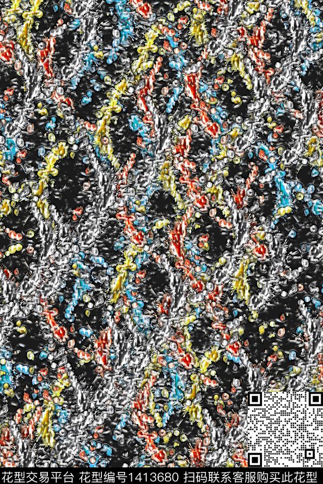 抽象男装家居服户外数码印花华亿平台下载（图片编号: 1413680） - 瓦栏（Walan）