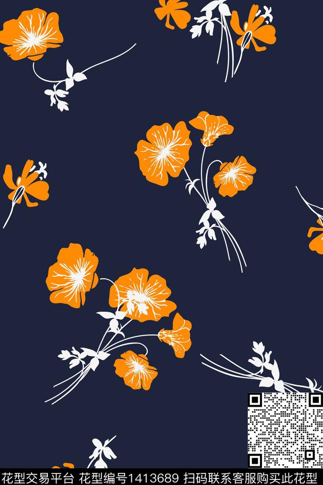 女装花卉大牌风传统印花华亿平台下载（图片编号: 1413689） - 瓦栏（Walan）