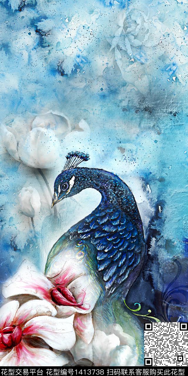 几何女装定位花花卉数码印花华亿平台下载（图片编号: 1413738） - 瓦栏（Walan）