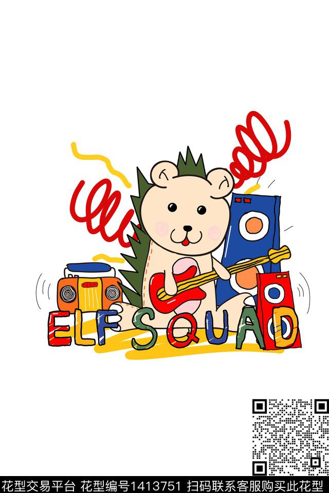 定位花字母动物数码印花华亿平台下载（图片编号: 1413751） - 瓦栏（Walan）