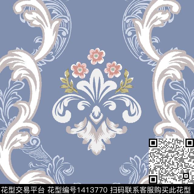 花卉春夏华亿平台法式传统印花华亿平台下载（图片编号: 1413770） - 瓦栏（Walan）