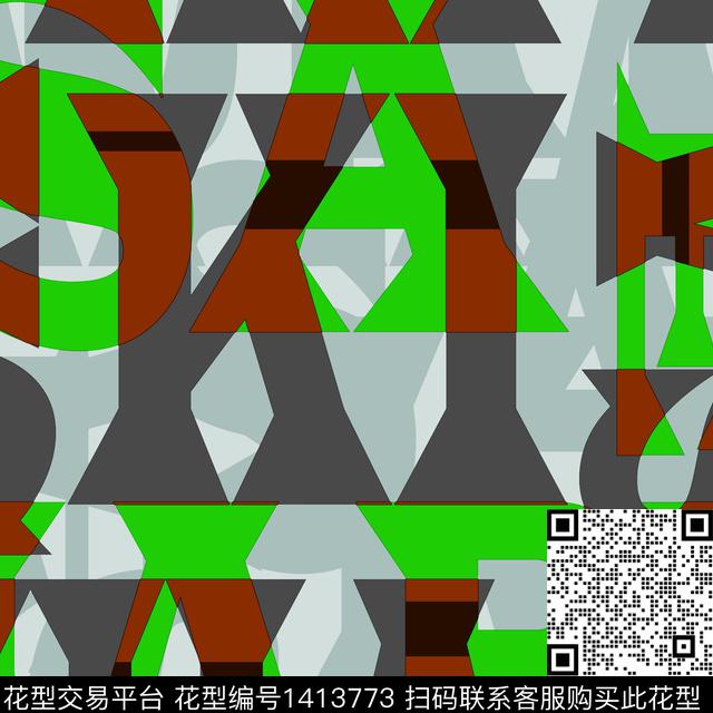 纸印花几何男装满版花传统印花华亿平台下载（图片编号: 1413773） - 瓦栏（Walan）