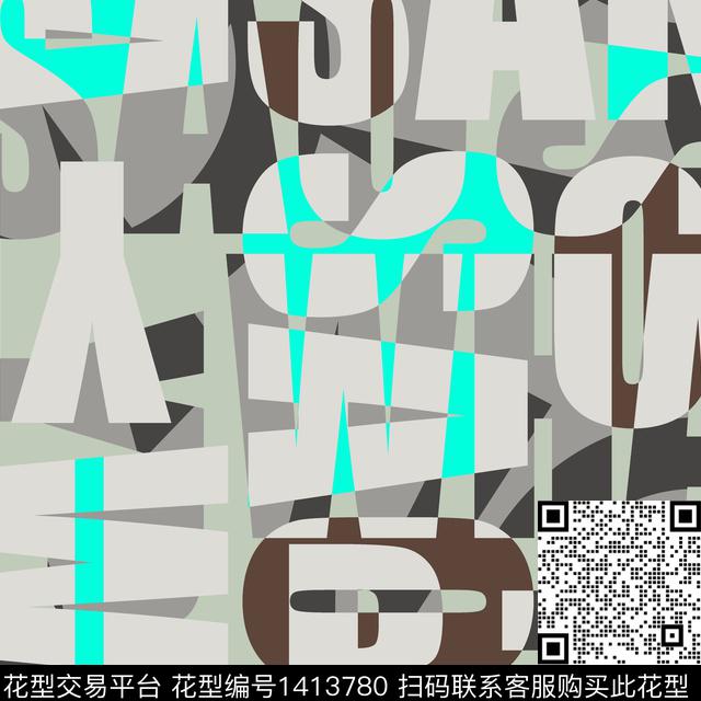 纸印花几何男装满版花传统印花华亿平台下载（图片编号: 1413780） - 瓦栏（Walan）