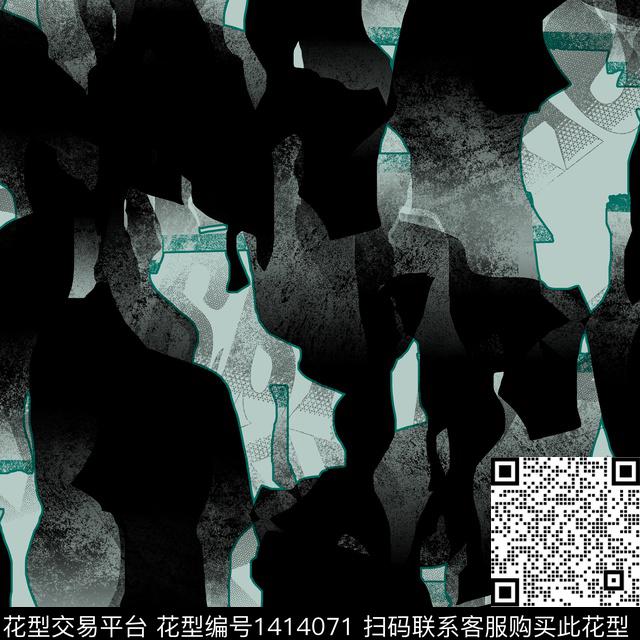 纸印花几何男装满版花传统印花华亿平台下载（图片编号: 1414071） - 瓦栏（Walan）