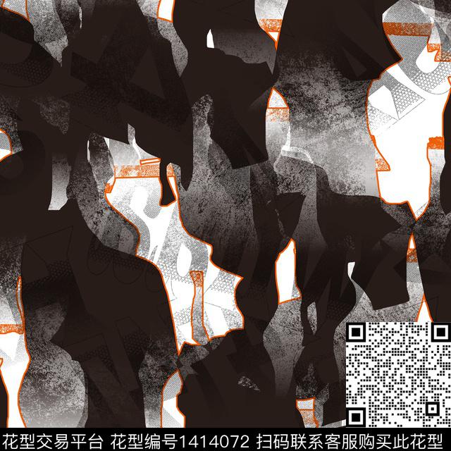 纸印花几何男装满版花传统印花华亿平台下载（图片编号: 1414072） - 瓦栏（Walan）