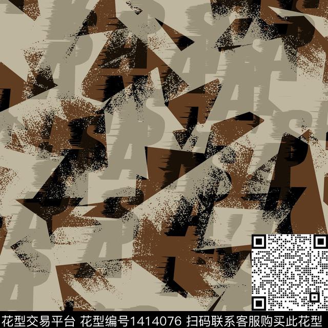 纸印花几何男装满版花传统印花华亿平台下载（图片编号: 1414076） - 瓦栏（Walan）