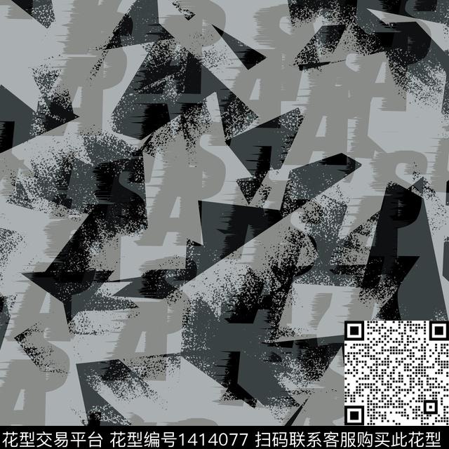 纸印花几何男装满版花传统印花华亿平台下载（图片编号: 1414077） - 瓦栏（Walan）