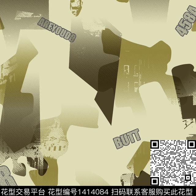 纸印花几何男装满版花传统印花华亿平台下载（图片编号: 1414084） - 瓦栏（Walan）