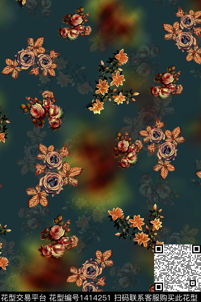 连衣裙香云纱中国风传统印花华亿平台下载（图片编号: 1414251） - 瓦栏（Walan）