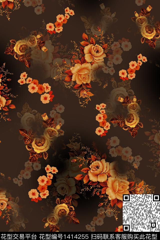 连衣裙香云纱中国风传统印花华亿平台下载（图片编号: 1414255） - 瓦栏（Walan）